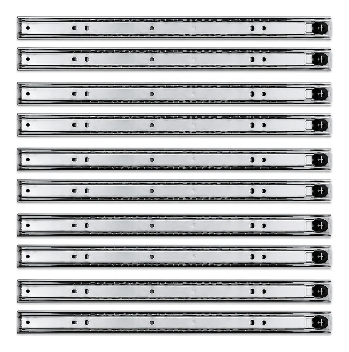 Kit 5 Pares de Corrediças Telescópicas 45cm H40
