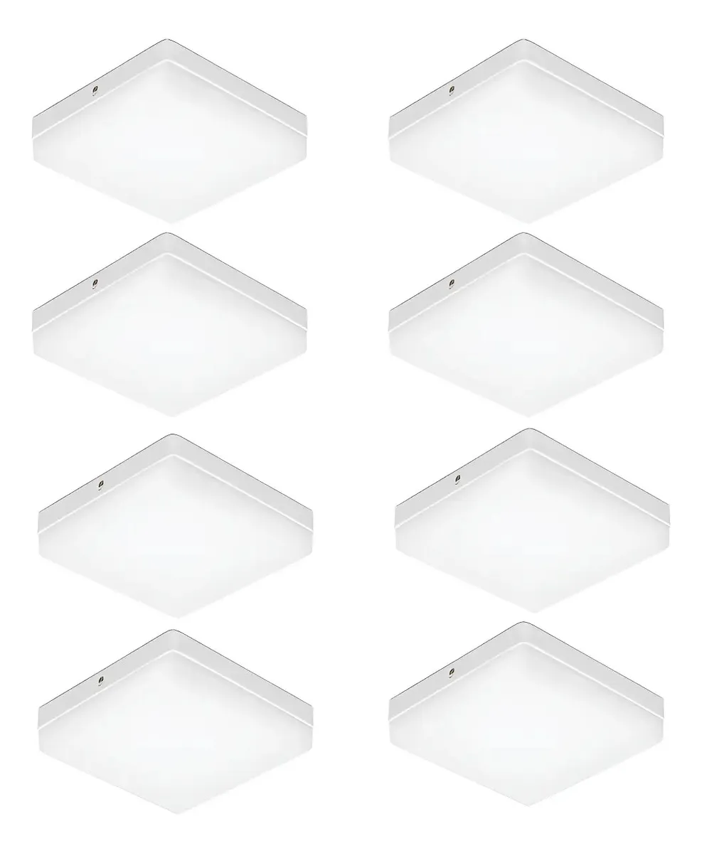 Kit 8 Painéis LED Frameless Sobrepor 36W 6500K